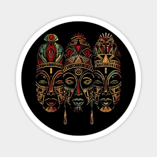 Tribal African Masks, African Art Magnet